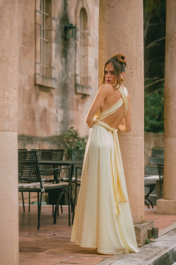 FIVEPM Maldives Maxi Yellow Dress Πολυμορφικό
