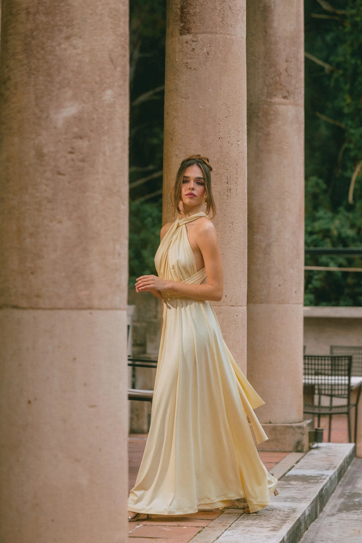 FIVEPM Maldives Maxi Yellow Dress Πολυμορφικό