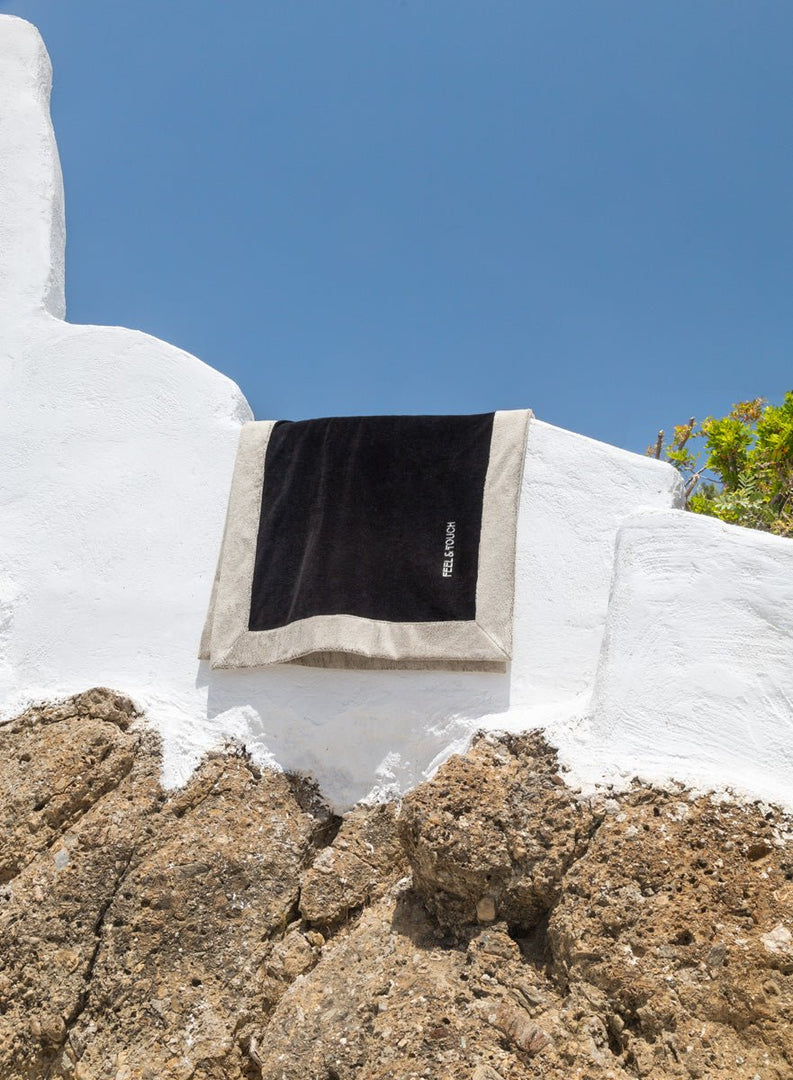 Πετσέτα Θαλάσσης Caribbean Black 80x170 -  Feel and Touch- Default Title