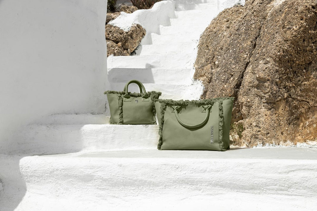 Τσάντα Χειρός Caribbean Khaki -  Feel and Touch- Default Title