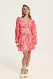 Edit Satin Dress -  5PM- Pink / S-Pink / M