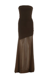 FIVEPM Eve Strapless Brown  Dress