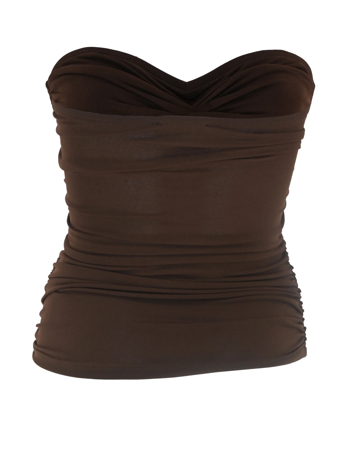 FIVEPM Coral Brown Strapless Top