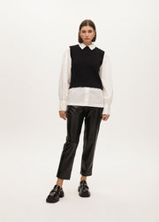 FAUX LEATHER JOGGING TROUSERS / LF2514025 -  LOLA CASADEMUNT- Μαύρο / M-Μαύρο / L-Μαύρο / XL