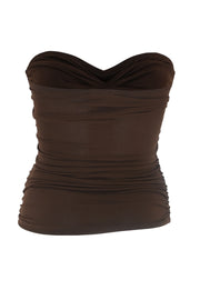 FIVEPM Coral Brown Strapless Top -  5PM- Καφέ / S-Καφέ / M-Καφέ / L