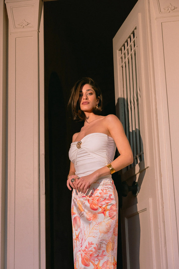 FIVEPM Coral White Strapless Top -  5PM- Λευκό / S-Λευκό / M-Λευκό / L