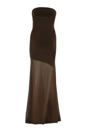 FIVEPM Eve Strapless Brown  Dress -  5PM- Καφέ / S-Καφέ / M-Καφέ / L