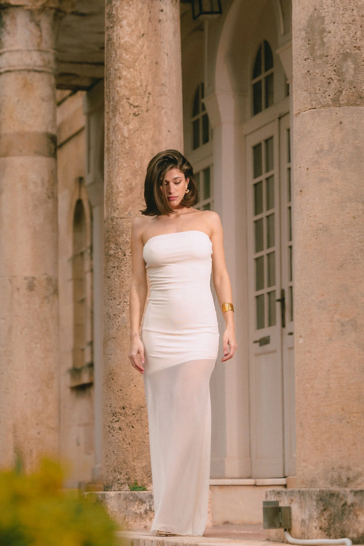 FIVEPM Eve Strapless Butter Yellow Dress -  5PM- Yellow / S-Yellow / M-Yellow / L