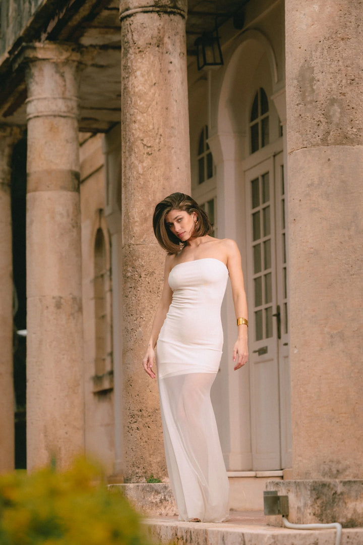 FIVEPM Eve Strapless Butter Yellow Dress -  5PM- Yellow / S-Yellow / M-Yellow / L