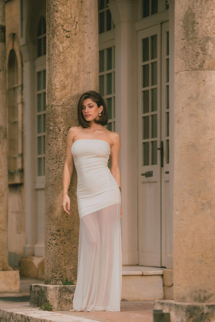 FIVEPM Eve Strapless Butter Yellow Dress -  5PM- Yellow / S-Yellow / M-Yellow / L
