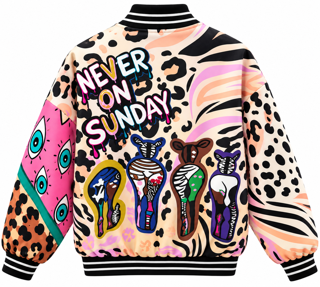NEVER ON SUNDAY Graphic Cardigan με Mixed Prints