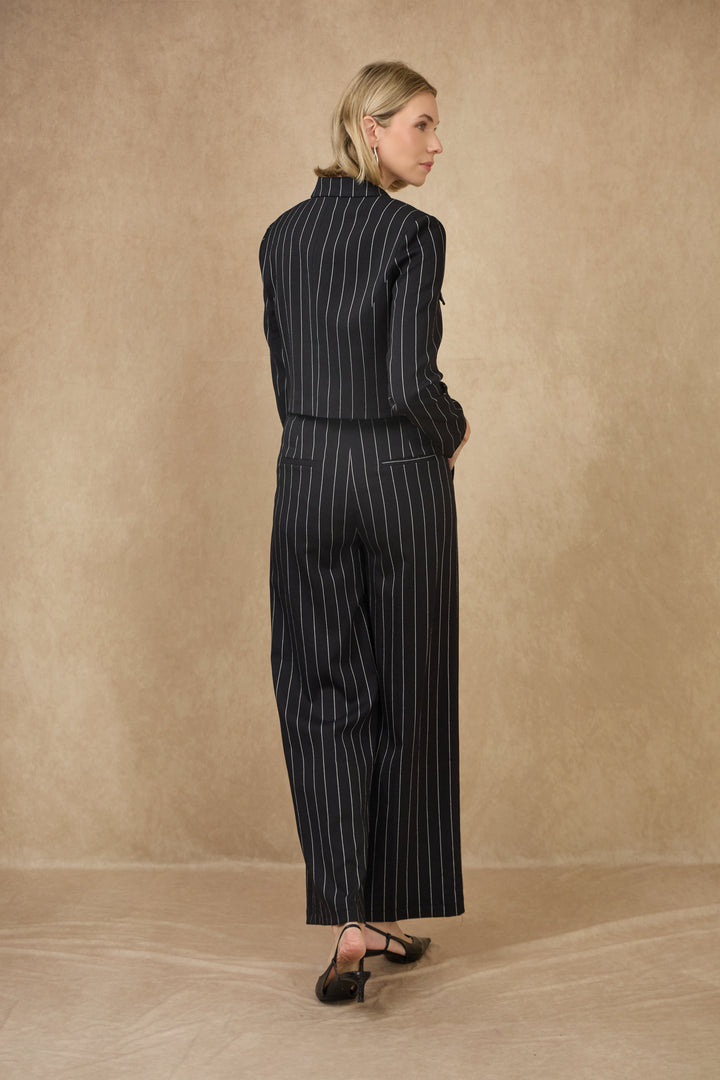 Lulumary Φαρδύ ριγέ παντελόνι σε ίσια γραμμή