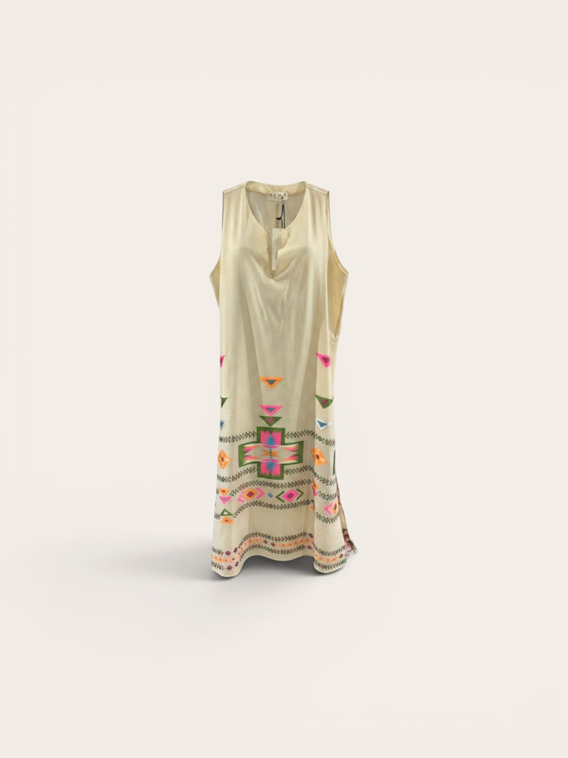 NEMA RESORTWEAR Ione Dress Ecru