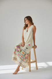 NEMA RESORTWEAR Ione Dress Ecru