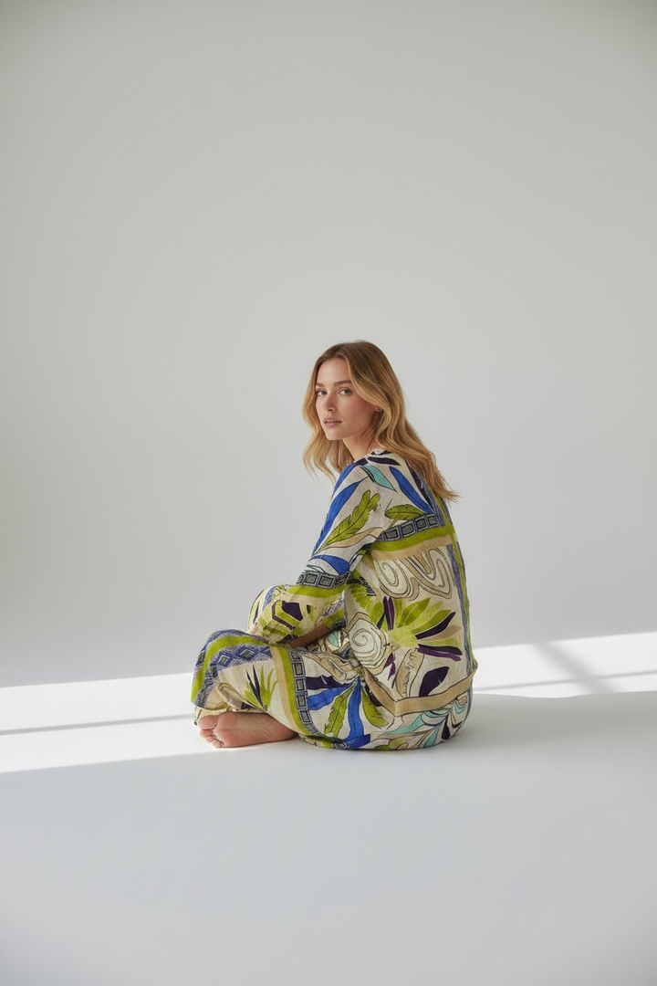 NEMA RESORTWEAR Printed Maxi Φόρεμα