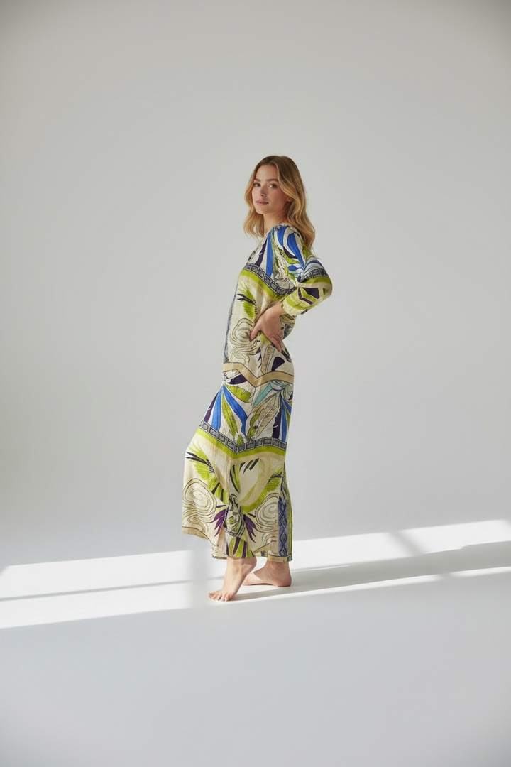 NEMA RESORTWEAR Printed Maxi Φόρεμα