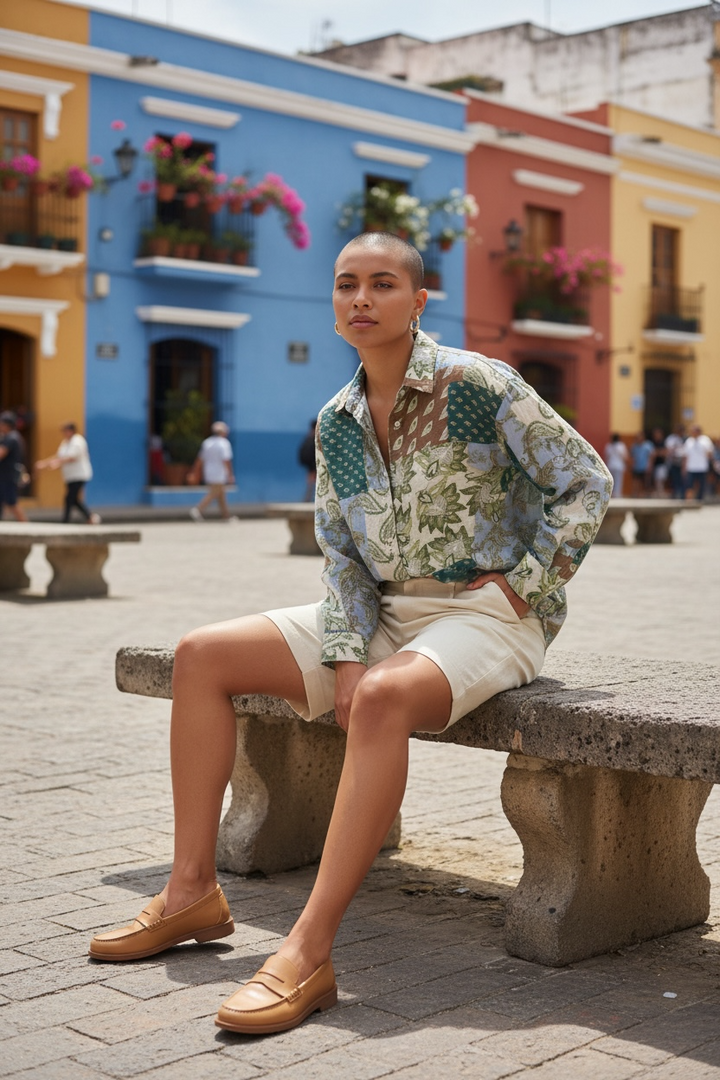 ROSE ATELIER Εμπριμέ Πουκάμισο με Paisley Print