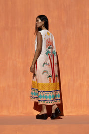 NEMA RESORTWEAR Palm Sleeveless Dress
