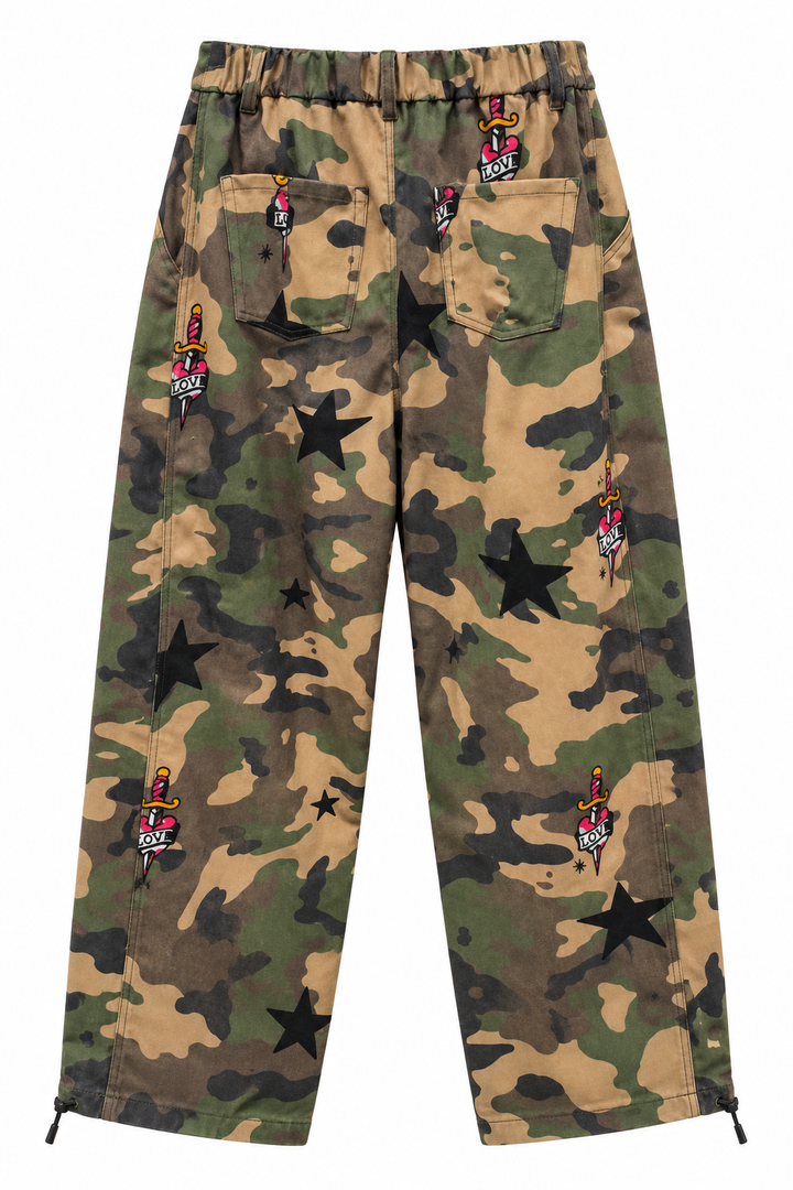 NEVER ON SUNDAY Camo Παντελόνι με Graphic Prints
