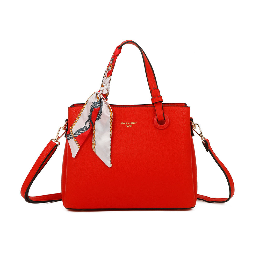 Elise Scarf Tote Bag Κόκκινη