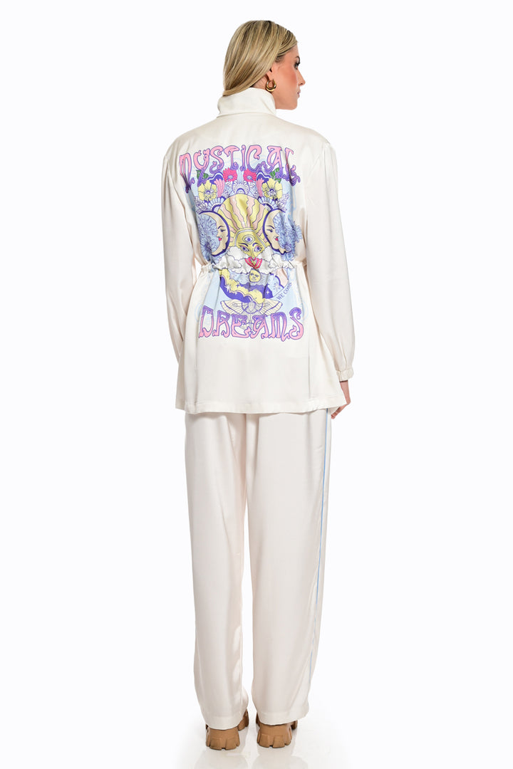 WE COSS Printed Satin Jacket