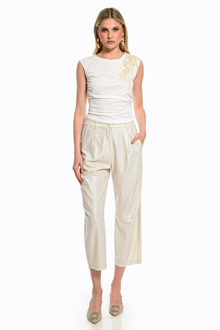 WE COSS Pearl Detail Τοπ