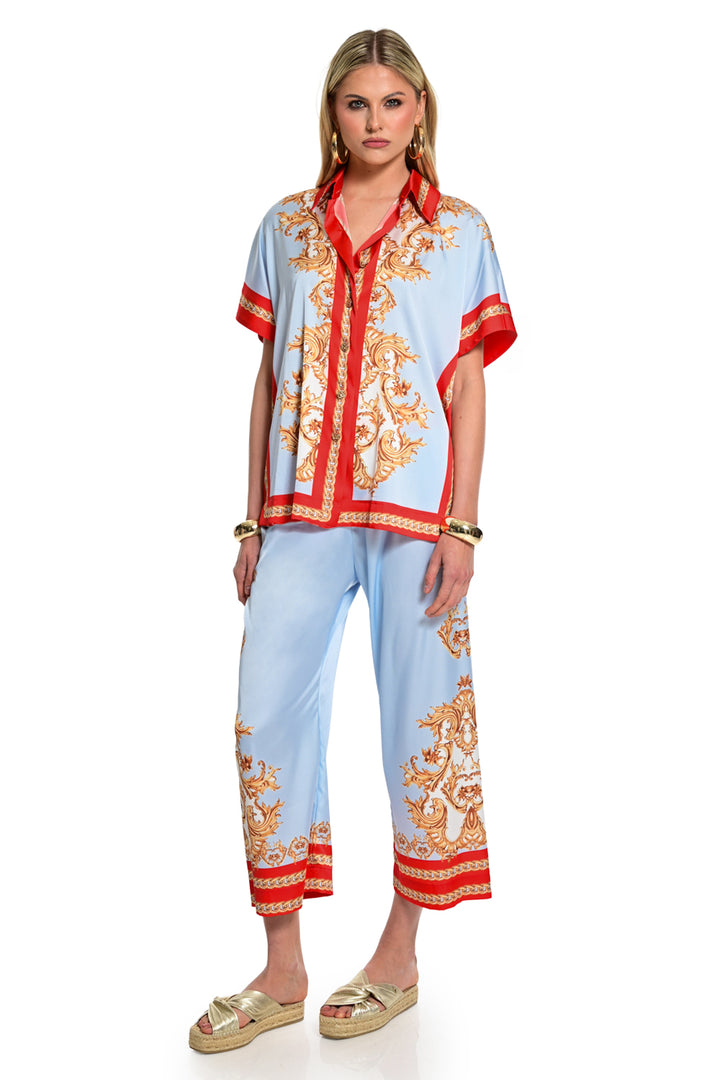 WE COSS Πουκάμισο Azure Print