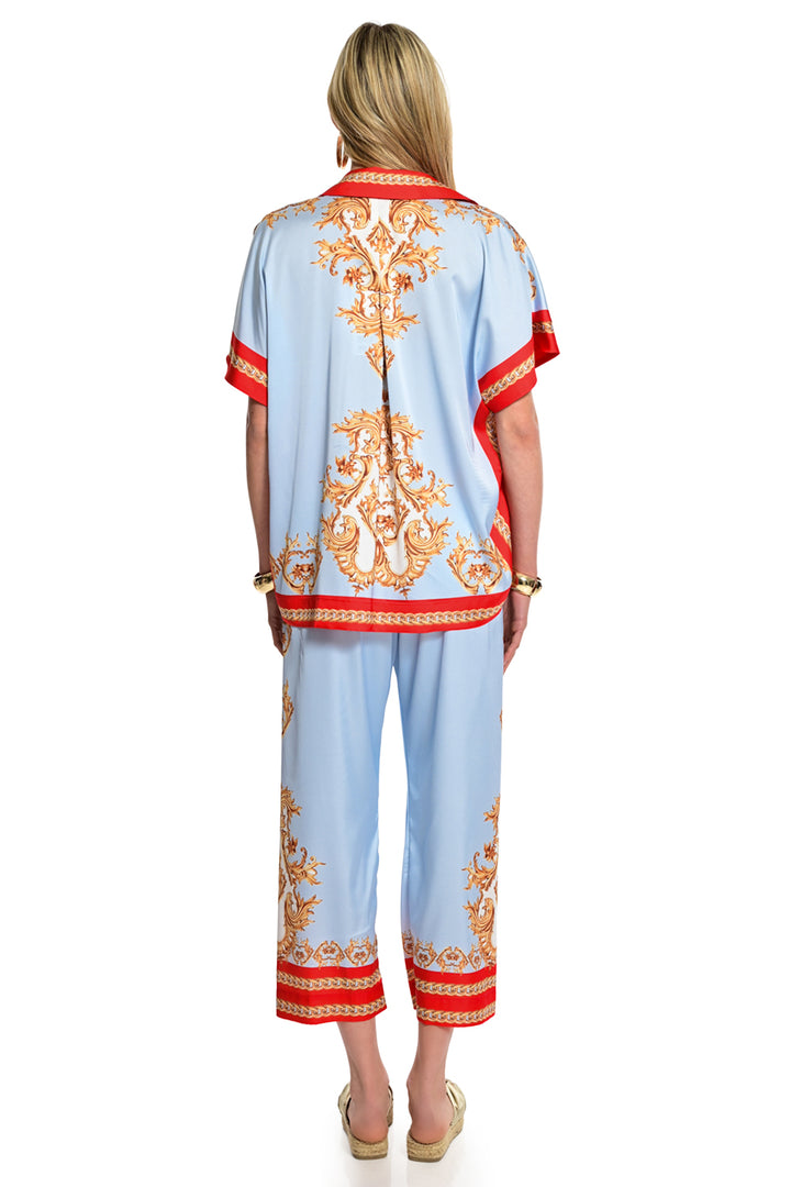 WE COSS Πουκάμισο Azure Print