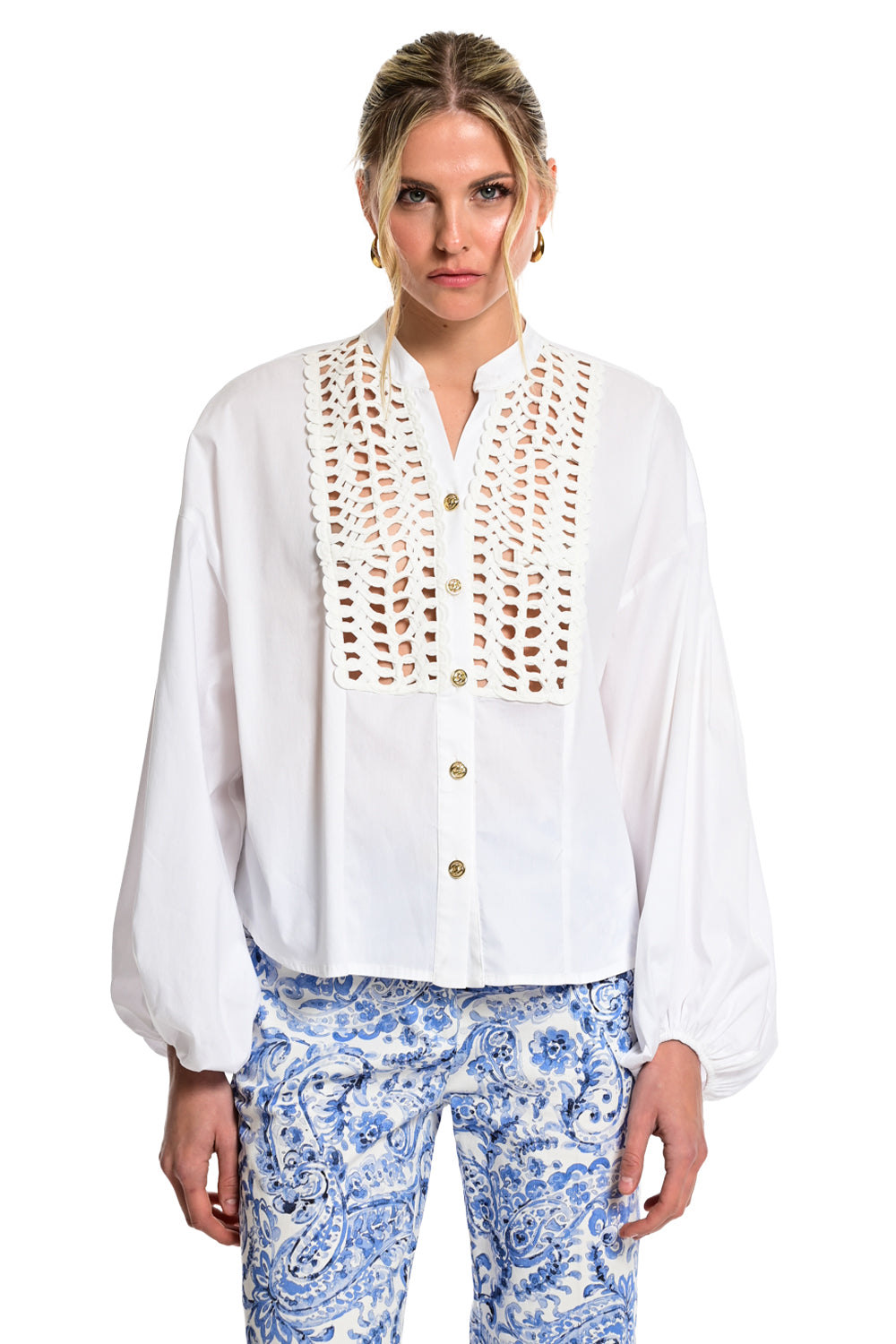 WE COSS WHITE MOTIF SHIRT
