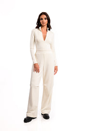 Παντελόνα Φουτερ Soft Elegance /25141006 -  WE COSS- OFF-WHITE / S-OFF-WHITE / M-OFF-WHITE / L