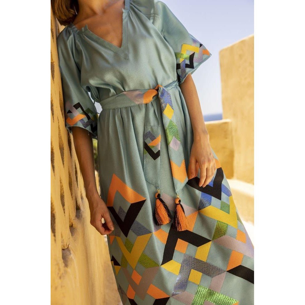 IRIS Midi Dress -  NEMA RESORTWEAR- M / Blue-L / Blue-S / Blue