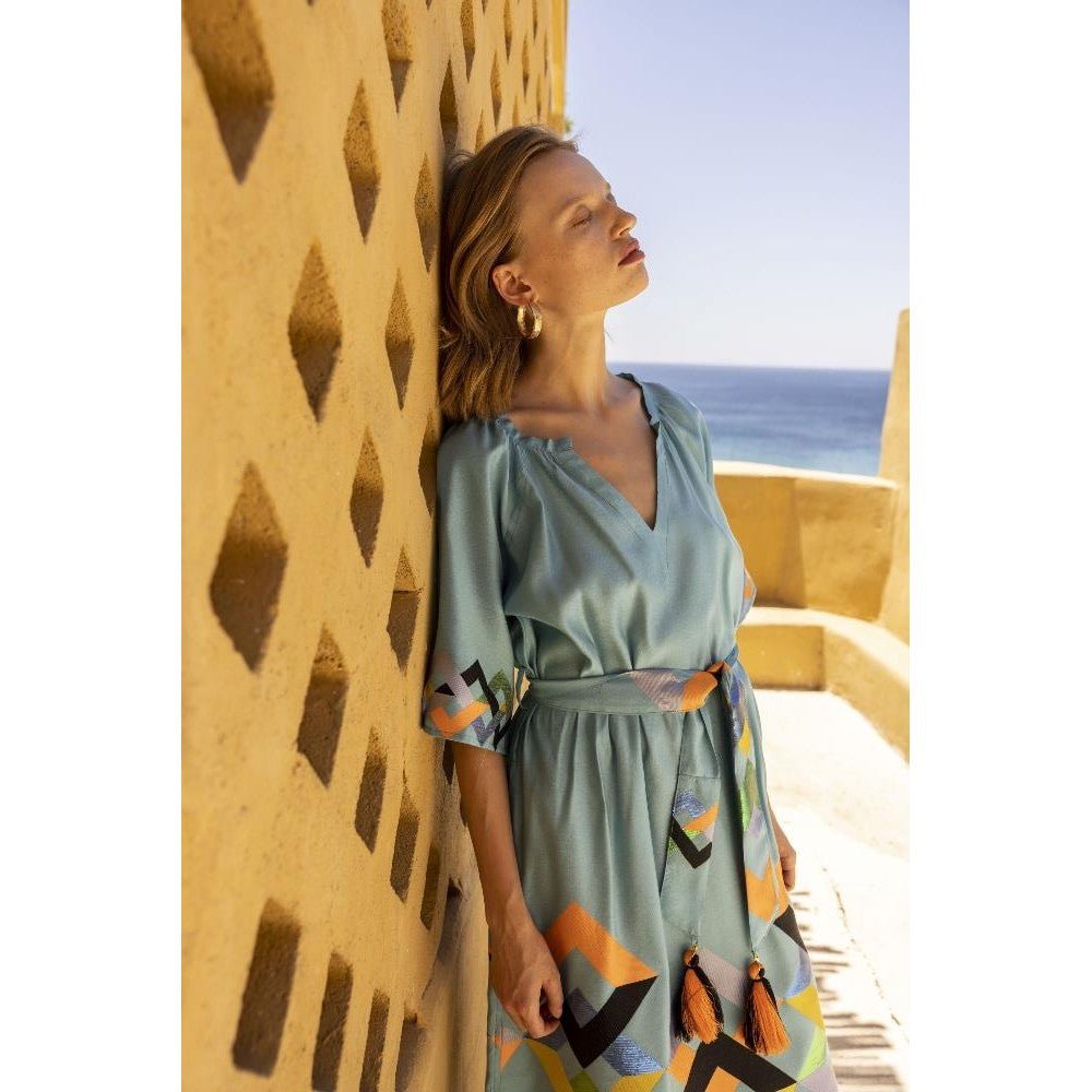 IRIS Midi Dress -  NEMA RESORTWEAR- M / Blue-L / Blue-S / Blue