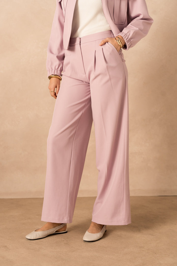 Κοντό Jacket με Τσέπες και Rib Λεπτομέρειες -  LULUMARY- Pink / S-Pink / M-Pink / L