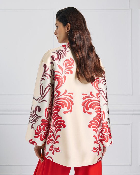 Jacket oversized εμπριμέ -  ACCESS FASHION- Red / S/M-Red / M/L
