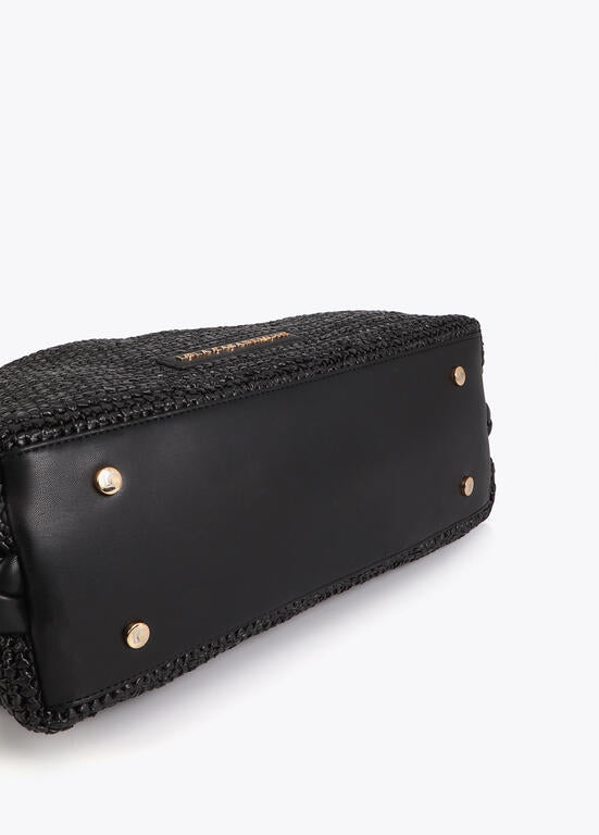 LOLA CASADEMUNT Πλεκτή Τσάντα Ώμου με Μεταλλική Λαβή / LS2604056 -  LOLA CASADEMUNT- Default Title