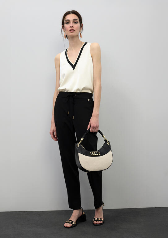 LOLA CASADEMUNT Αμάνικη Μπλούζα με V Λαιμόκοψη /LS2615056 -  LOLA CASADEMUNT- Λευκό / S-Λευκό / M-Λευκό / L