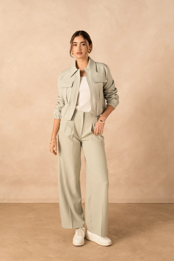 Lulumary Παντελόνι με Σούρες -  LULUMARY- Light Green / S-Light Green / M-Light Green / L