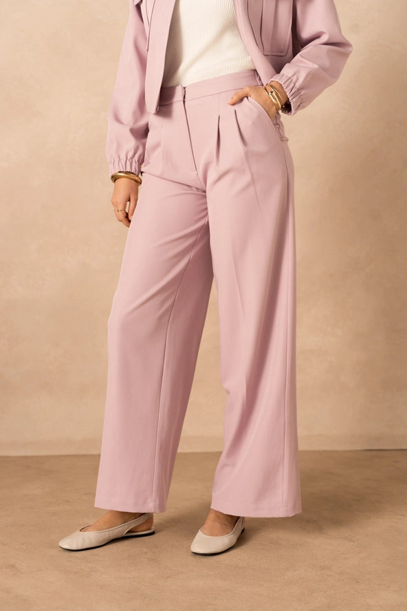 Lulumary Παντελόνι με Σούρες -  LULUMARY- Pink / S-Pink / M-Pink / L
