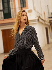 Lulumary Polka Dot Πουκάμισο -  LULUMARY- Black / S-Black / M-Black / L