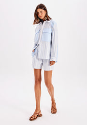 MY FAVORITE THINGS Oversized Μακρυμάνικο Πουκάμισο με Τσέπες /502CA001562 -  MY FAVORITE THINGS- Ριγέ / S-Ριγέ / M