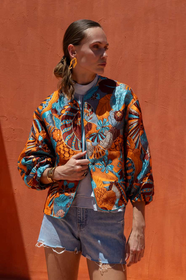 NEMA AVELINE JACKET ORANGE /6N509 -  NEMA RESORTWEAR- Orange / S-Orange / M-Orange / L