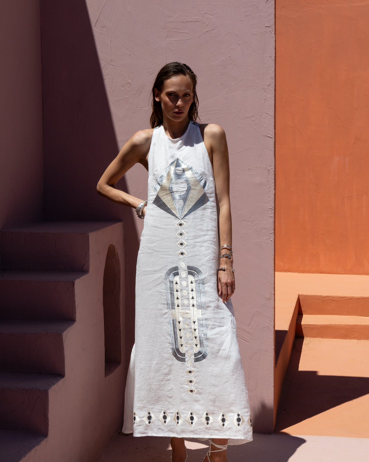 NEMA RESORTWEAR Amara Dress Ecru
