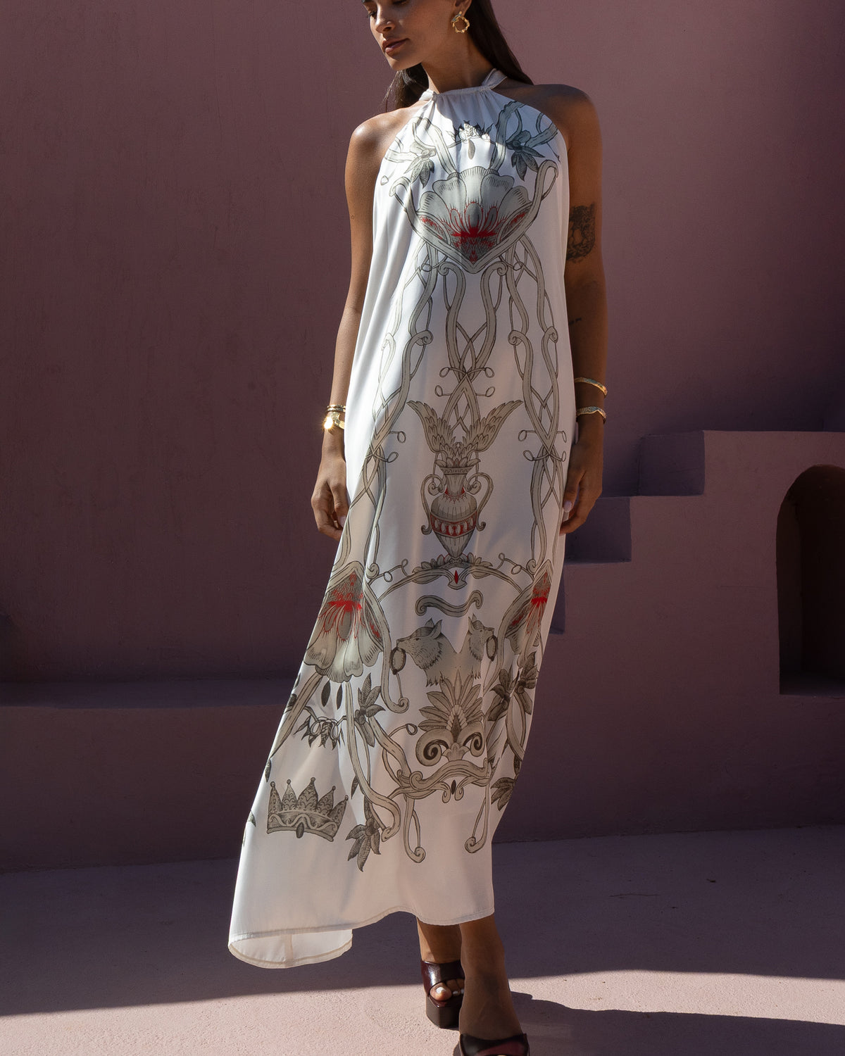 NEMA RESORTWEAR Imperial Halter Φόρεμα