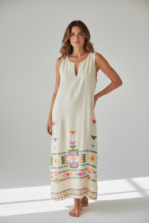 NEMA RESORTWEAR Ione Dress Ecru -  NEMA RESORTWEAR- Μπεζ / S-Μπεζ / M-Μπεζ / L