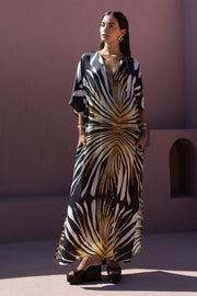 NEMA RESORTWEAR Palm Eclipse Καφτάνι -  NEMA RESORTWEAR- Μαύρο / S-Μαύρο / M-Μαύρο / L-Μαύρο / XL