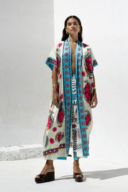 NEMA RESORTWEAR Peony Dream Kimono -  Love Boutique- Μπλε / S-Μπλε / L