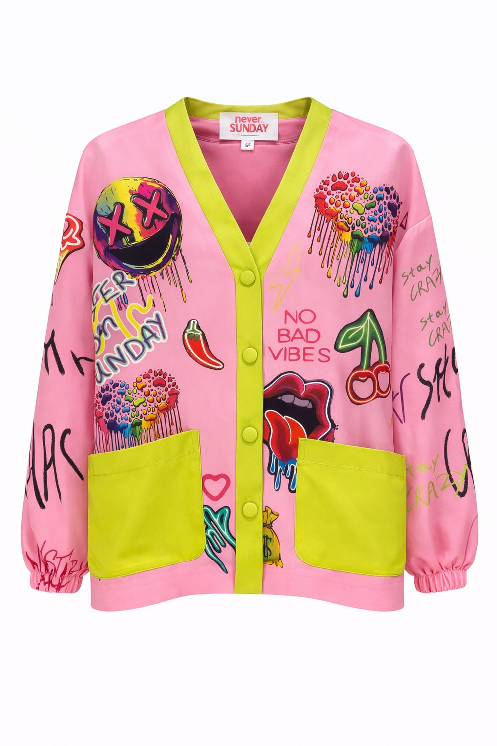 NEVER ON SUNDAY No Bad Vibes Jacket