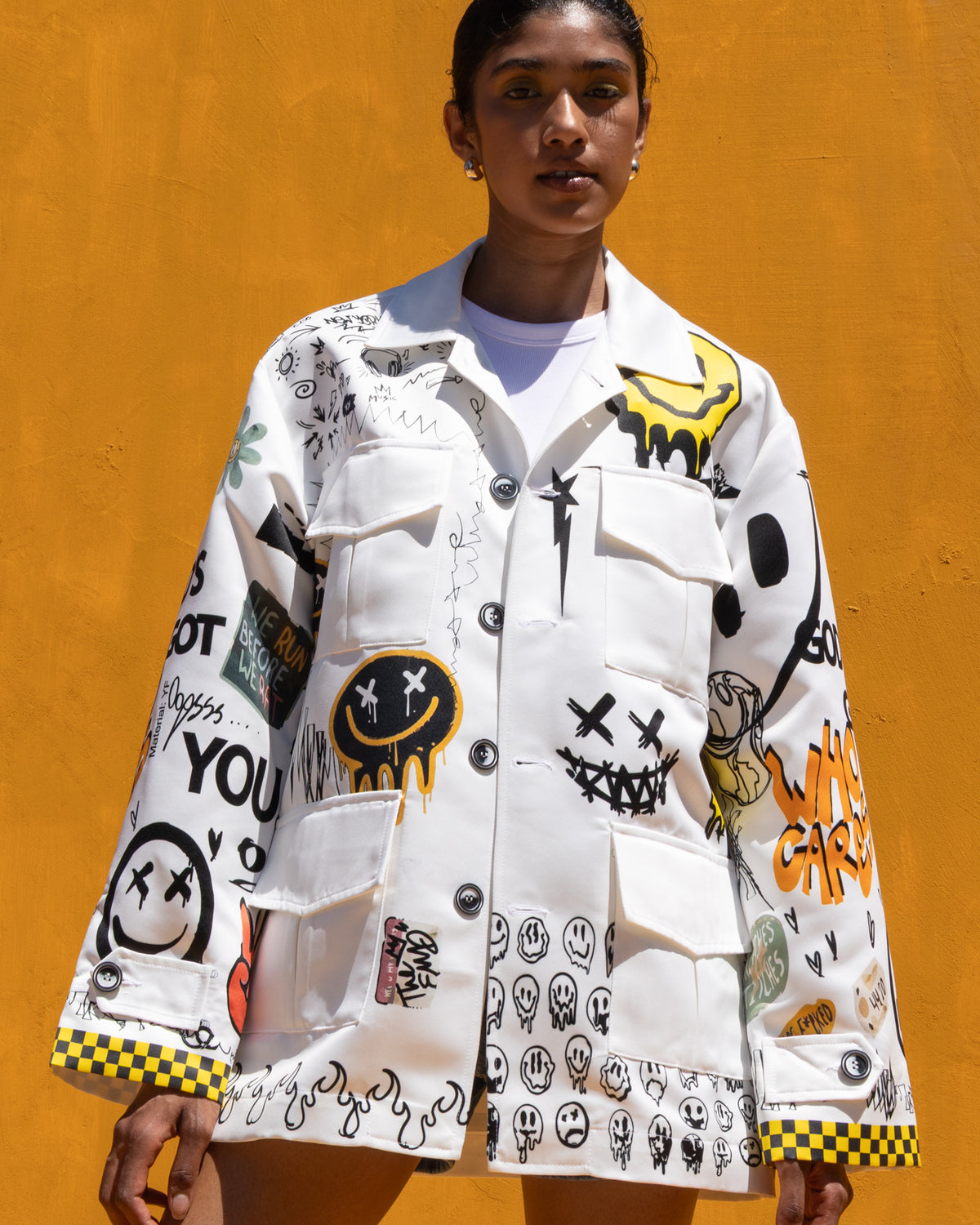 Never on Sunday Out of Line Jacket White