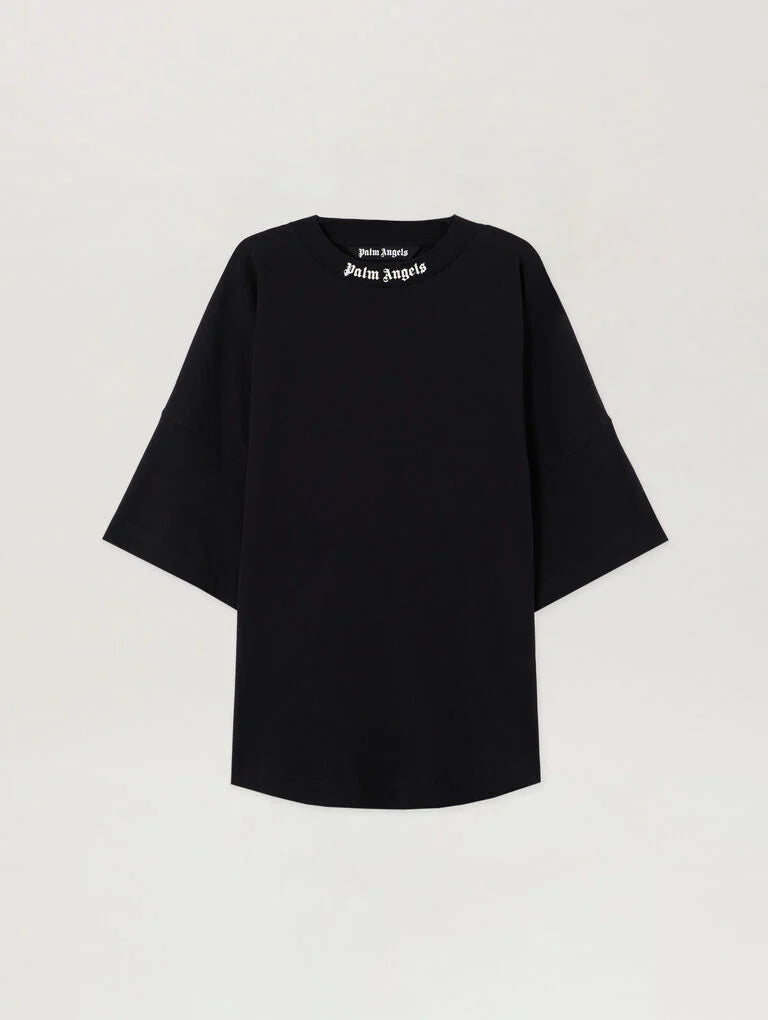 PALM ANGELS Classic Logo Over T-Shirt -  PALM ANGELS- Μαύρο / S-Μαύρο / M-Μαύρο / L-Μαύρο / XL