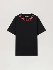PALM ANGELS Neck Logo T-Shirt -  PALM ANGELS- M / Μαύρο-L / Μαύρο-XL / Μαύρο-XXL / Μαύρο